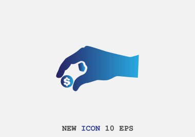 Elinde para web simgesi.