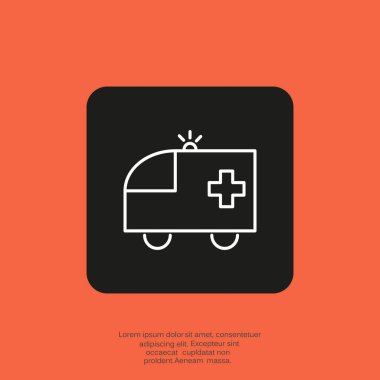 Ambulans araba web simgesi