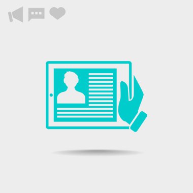 Kimlik bilgileri ile dijital tablet