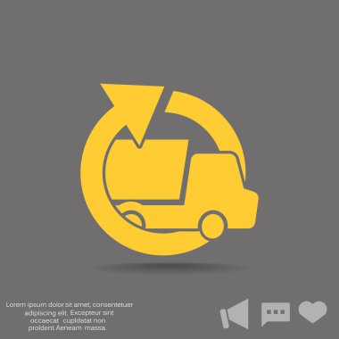 Nakliye ve teslimat web simgesi. vektör tasarımı