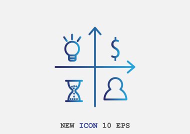 Grafik simgesi üzerinde Eğri ok