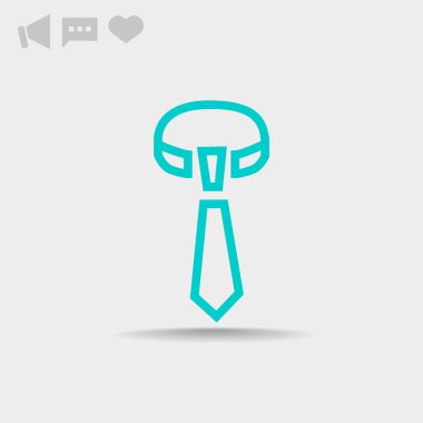 Düğümlü kravat basit web simgesi