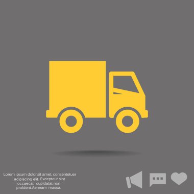 Nakliye ve teslimat web simgesi