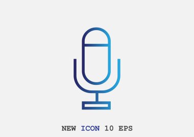 Basit mikrofon web simgesi