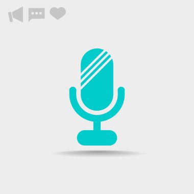 Basit mikrofon web simgesi