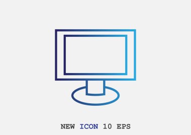 Boş monitör ekran web simgesi