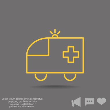 Ambulans araba web simgesi