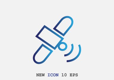 Uzay İstasyonu ince çizgi simgesi