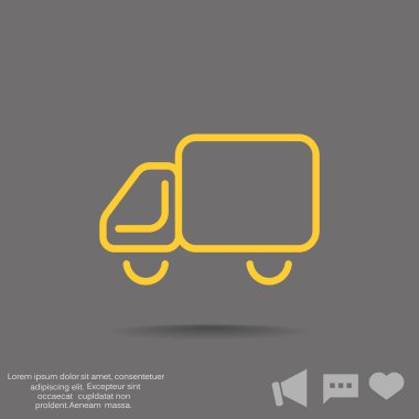 Nakliye ve teslimat web simgesi. vektör tasarımı