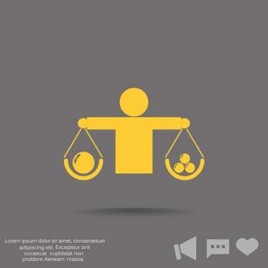 ölçekler web simgesi. 