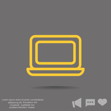 Basit dizüstü web simgesi