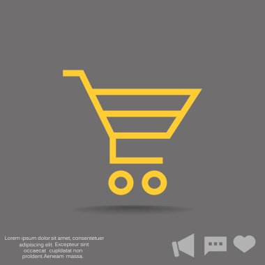 alışveriş sepeti basit simge vektör