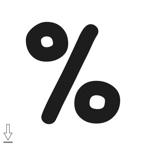 Procentteken pictogram — Stockvector