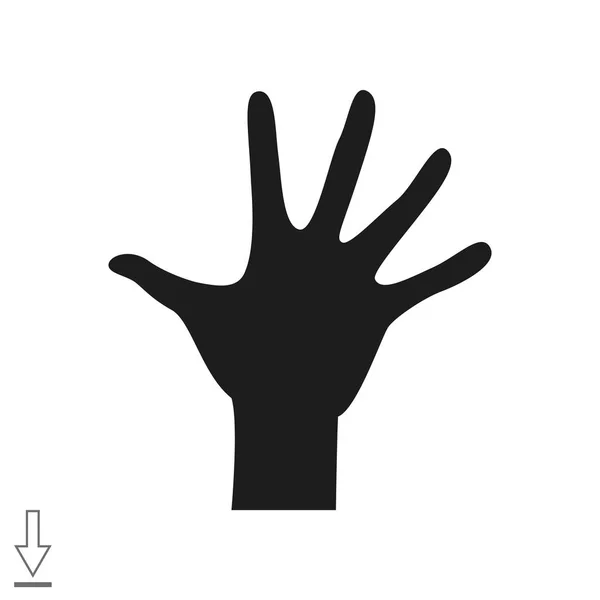 Pictogram van een hand stop web — Stockvector