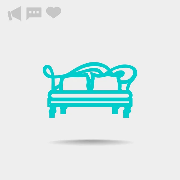 Sofa web pictogram — Stockvector