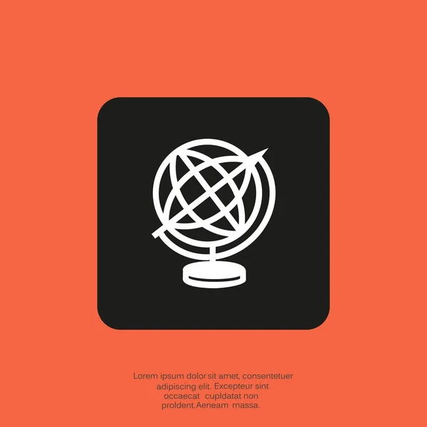 Earth Web Icon Vector Design — Stock Vector