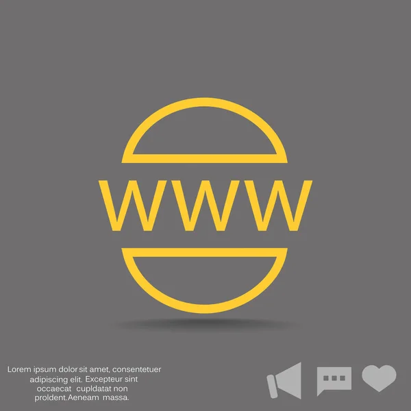 Het Pictogram Van Het Web Van Www Vector Design — Stockvector