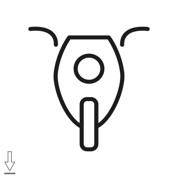 Einfache Web-Linie Motorrad — Stockvektor