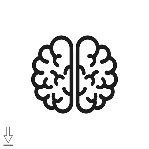 Icône web cerveau . — Image vectorielle