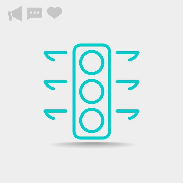 Traffic lights web icon — Stock Vector