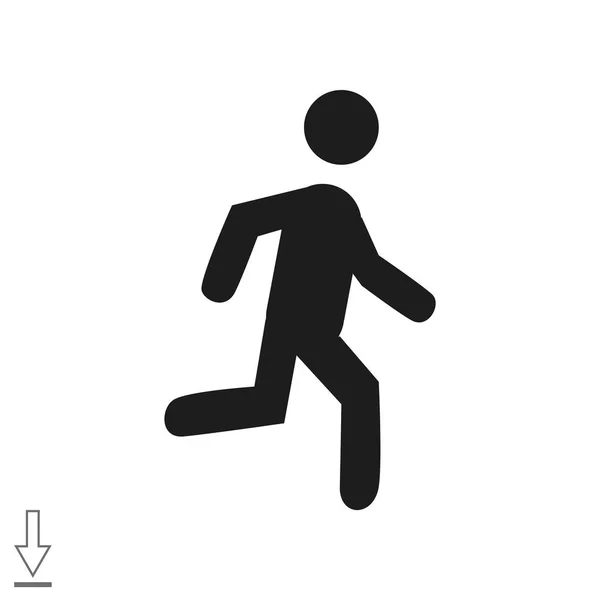 Mužské obrázek běžící ikona — Stockový vektor