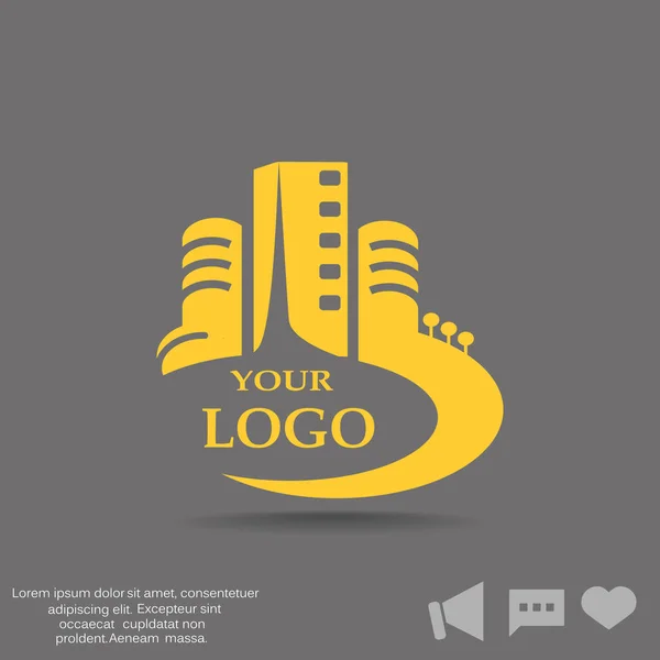 Logotipo de edificios urbanos para su empresa — Vector de stock