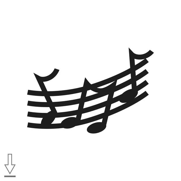 Muziek web pictogram. — Stockvector