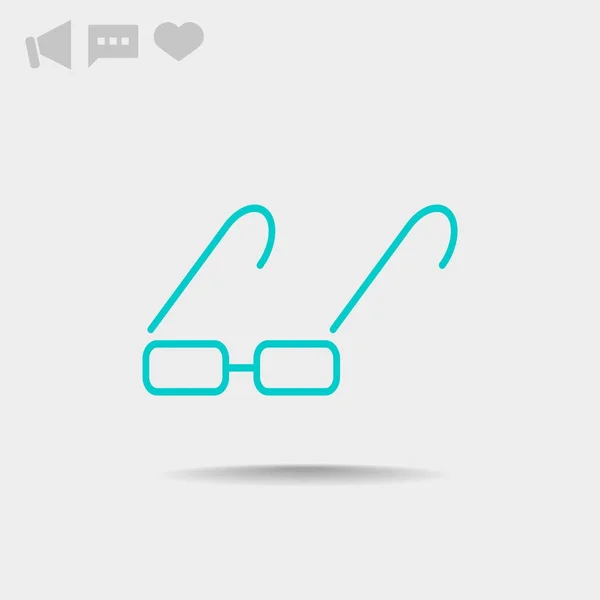 Óculos ícone simples — Vetor de Stock