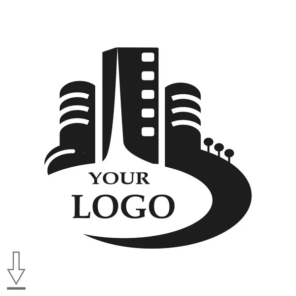 Logotipo de edifícios da cidade para sua empresa — Vetor de Stock