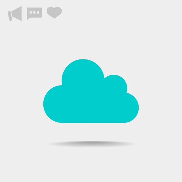 Wolkenzeichen-Symbol — Stockvektor