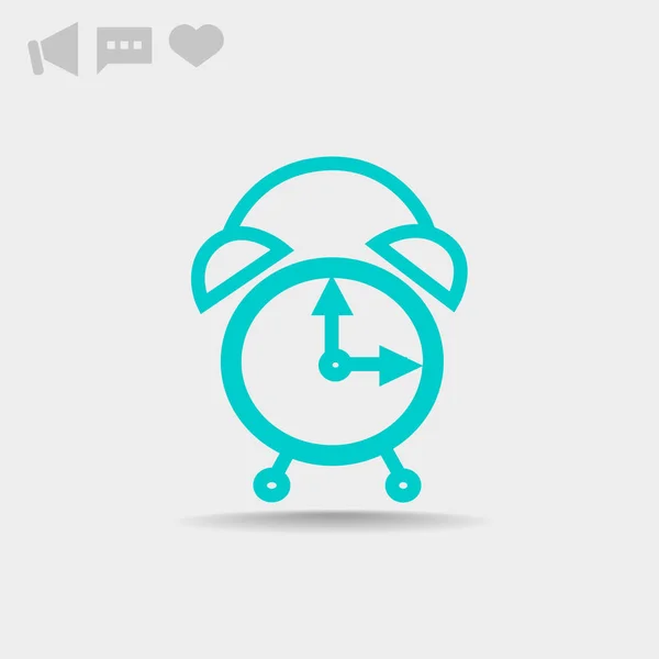 Reloj Icono Plano Ilustración Vectorial — Vector de stock