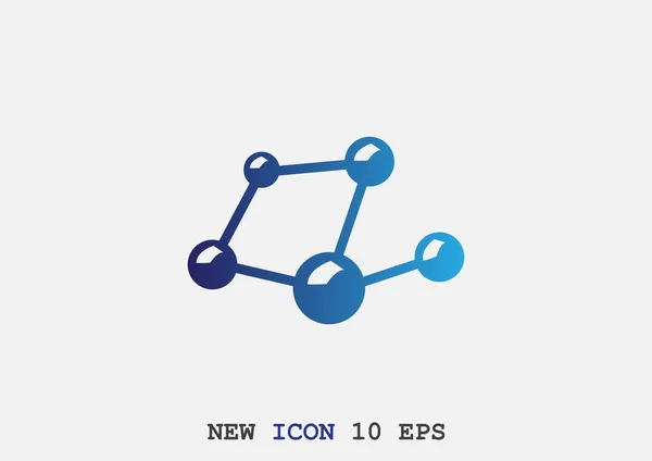 Molecular compound web icon. — Stock Vector