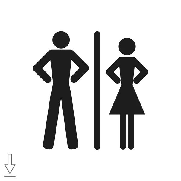 Ikon web wc sign - Stok Vektor