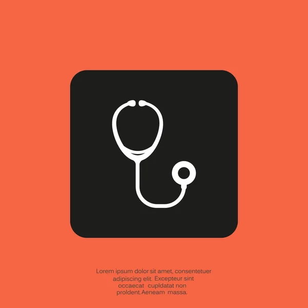 Stethoscope simple web icon — Stock Vector