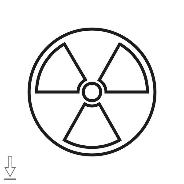 Ícone simples de sinal de radiação — Vetor de Stock