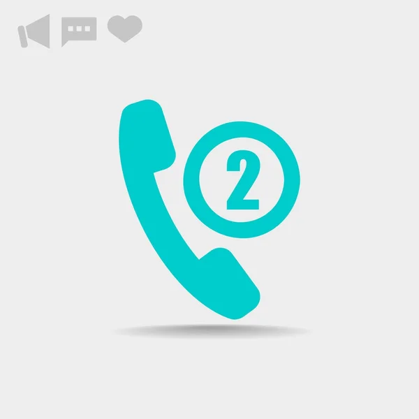 Telefoon buis met twee ontbrekende gesprekken — Stockvector