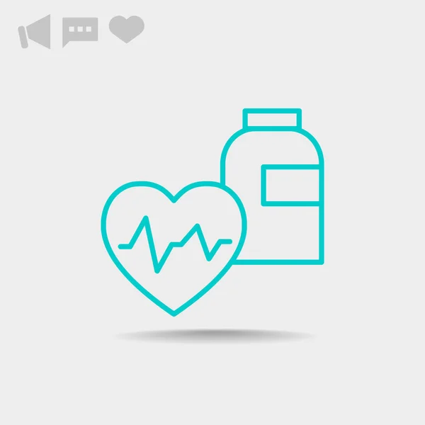 心脏健康的良方 — 图库矢量图片