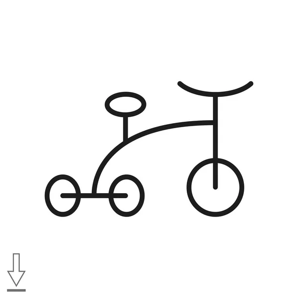 Baby-Dreirad einfache Ikone — Stockvektor
