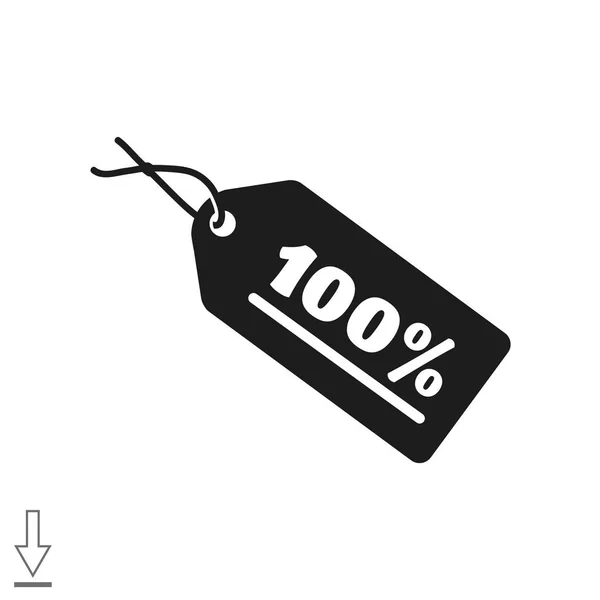 Tag that says 100% — Stock Vector