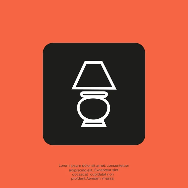 Lamp web pictogram. — Stockvector