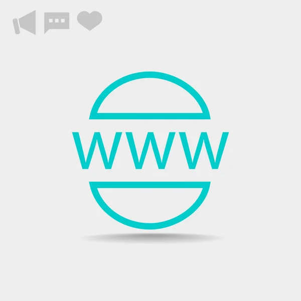 Het Pictogram Van Het Web Van Www Vector Design — Stockvector