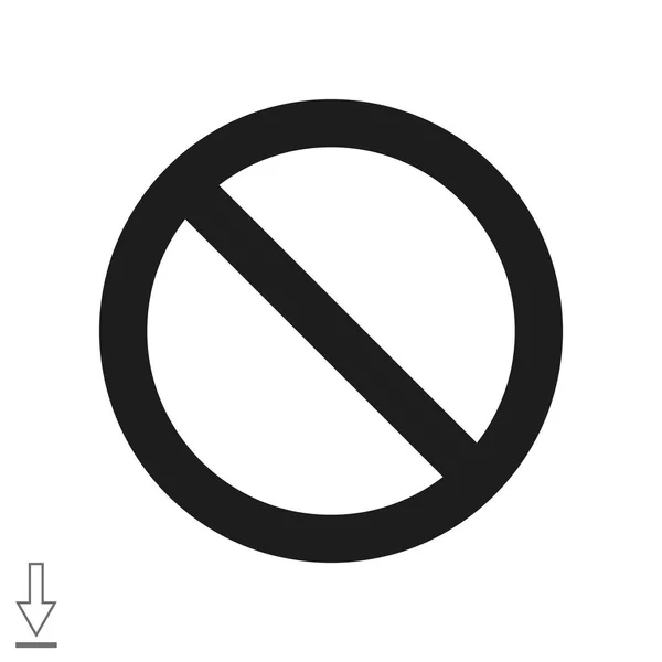Icône de soupir interdit — Image vectorielle