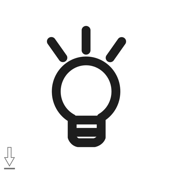 Light bulb  web icon. — Stock Vector