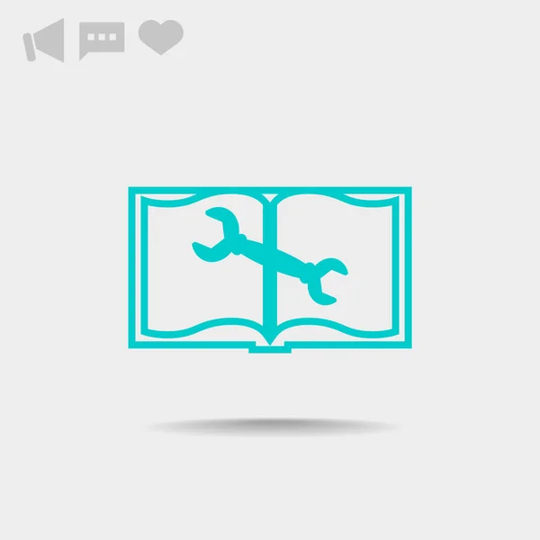 Libro ajuste icono web — Vector de stock