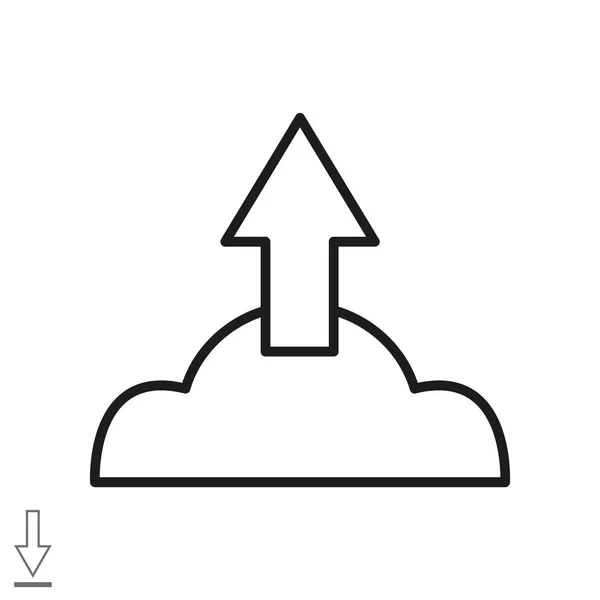 Simbolo di download file Cloud — Vettoriale Stock