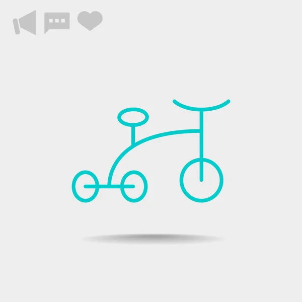 Baby tricycle simple icon — Stock Vector