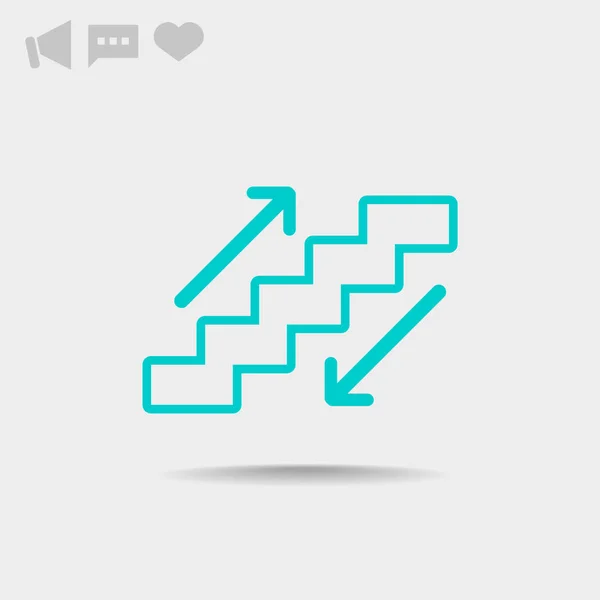 Stairs web icon — Stock Vector