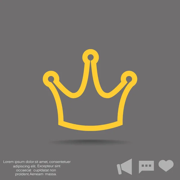 Corona icono web . — Vector de stock