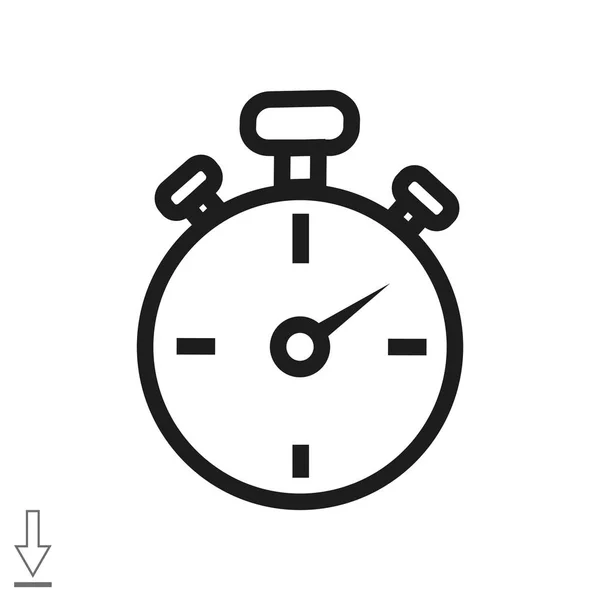 Stopwatch platte pictogram — Stockvector