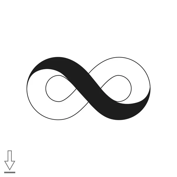 Simbolo infinito icona web — Vettoriale Stock